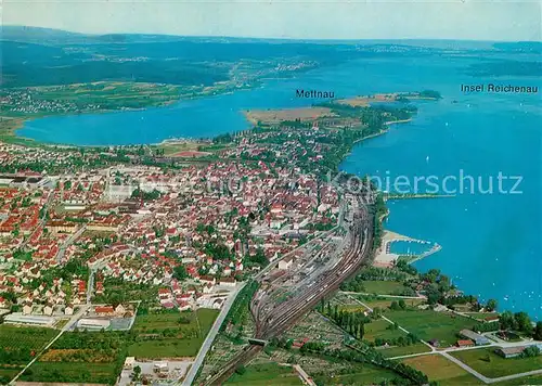 AK / Ansichtskarte Radolfzell_Bodensee Mettnau Insel Reichenau Fliegeraufnahme Radolfzell Bodensee