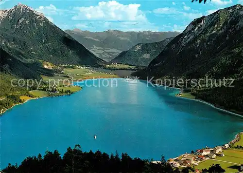 AK / Ansichtskarte Achensee Panorama Blick auf Pertisau Maurach Eben Zillertaler Alpen Achensee