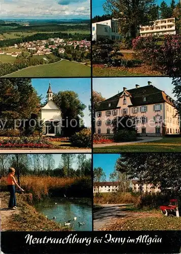 AK / Ansichtskarte Neutrauchburg Teilansichten Kurort Kapelle Schwanenteich Fliegeraufnahme Neutrauchburg