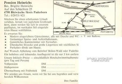 AK / Ansichtskarte Bleiwaesche Pension Heinrichs Garten Bleiwaesche