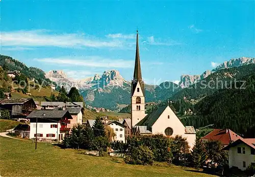 AK / Ansichtskarte St_Christina_Groeden Ortsansicht mit Kirche Groednertal Dolomiten 