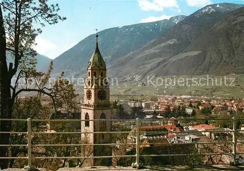 AK / Ansichtskarte Meran_Merano Passeggiata Tappeiner Tappeinerweg Kirche Stadtpanorama Berge Meran Merano