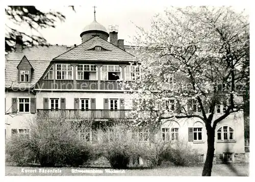 AK / Ansichtskarte Baerenfels_Erzgebirge Schwesternheim Waldesruh Baumbluete Handabzug Baerenfels Erzgebirge