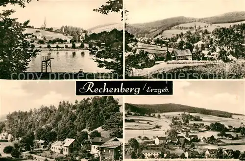 AK / Ansichtskarte Rechenberg Bienenmuehle_Osterzgebirge Teilansichten Hoehenluftkurort Badestrand Rechenberg Bienenmuehle