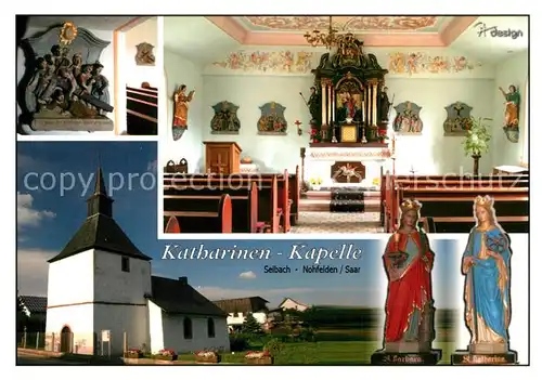 AK / Ansichtskarte Nohfelden Katharinen Kapelle Innenansichten Heiligenfiguren Nohfelden