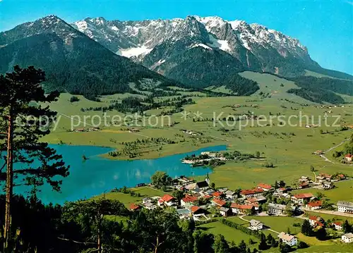 AK / Ansichtskarte Walchsee_Tirol Panorama Blick auf das Kaisergebirge Walchsee Tirol