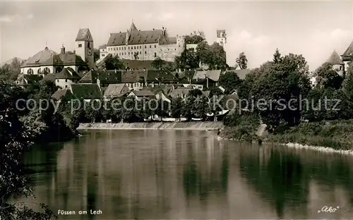 AK / Ansichtskarte Fuessen_Allgaeu Panorama Schloss Fuessen Allgaeu