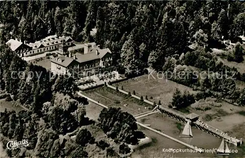 AK / Ansichtskarte Prien_Chiemsee Fliegeraufnahme Kneippkurhaus Prien Chiemsee