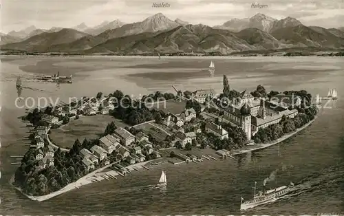 AK / Ansichtskarte Fraueninsel_Chiemsee Fliegeraufnahme Fraueninsel Chiemsee