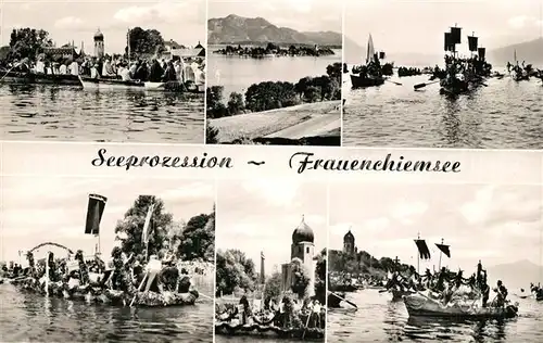 AK / Ansichtskarte Frauenchiemsee Seeprozession  Frauenchiemsee