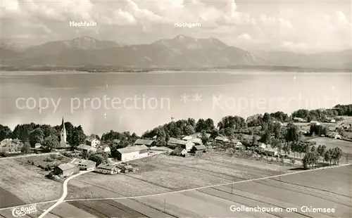AK / Ansichtskarte Gollenshausen_Chiemsee Fliegeraufnahme Gollenshausen_Chiemsee