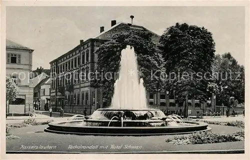 AK / Ansichtskarte Kaiserslautern Fackelrondell Hotel Schwan Kaiserslautern
