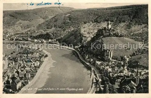 AK / Ansichtskarte Cochem_Mosel Fliegeraufnahme Sehl  Cochem Mosel