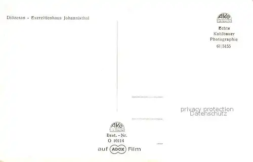 AK / Ansichtskarte Windischenbach Dioezesan Exerzitienhaus Johannisthal Windischenbach