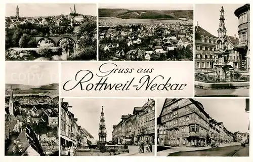 AK / Ansichtskarte Rottweil_Neckar Brunnen Stadtansichten Rottweil Neckar