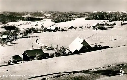 AK / Ansichtskarte Saig_Schwarzwald Winterlandschaft Saig Schwarzwald