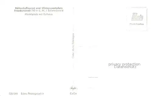 AK / Ansichtskarte Freudenstadt Marktplatz Rathaus Freudenstadt