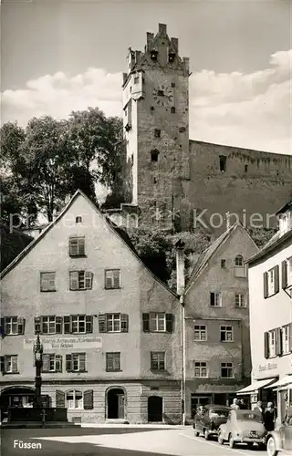 AK / Ansichtskarte Fuessen_Allgaeu Stadtbrunnen Schloss Fuessen Allgaeu