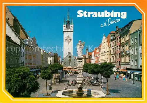 AK / Ansichtskarte Straubing Ludwigsplatz Rathaus  Straubing