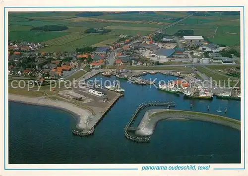 AK / Ansichtskarte Texel Fliegeraufnahme Oudeschild Panorama Texel