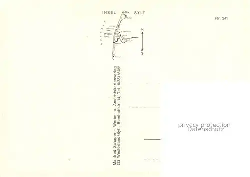 AK / Ansichtskarte Insel_Sylt Panoramakarte Insel_Sylt