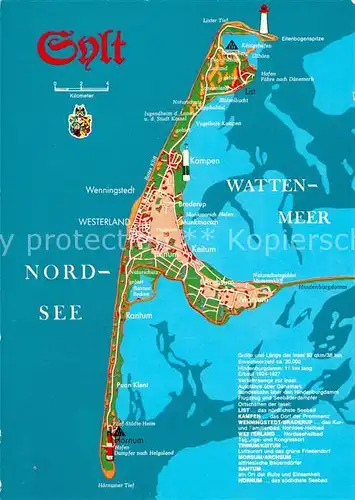 AK / Ansichtskarte Insel_Sylt Panorarmakarte Insel_Sylt