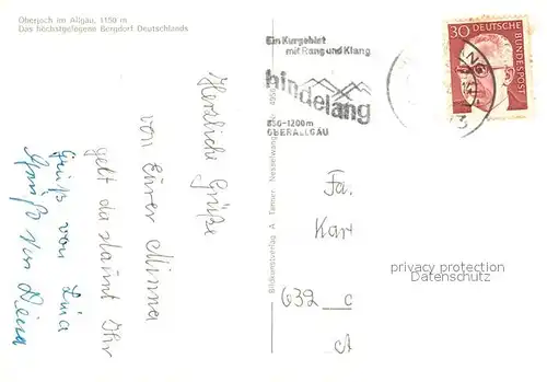 AK / Ansichtskarte Oberjoch Panorama Iseler Hochvogel Jochkanzel Enzian Alpvieh Alpenrose Oberjoch