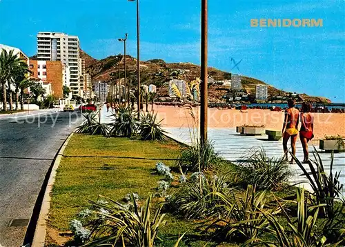 AK / Ansichtskarte Benidorm Strand Promenade Benidorm
