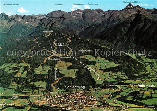 AK / Ansichtskarte Planaise Panoramakarte Schladming Rohrmoos Planaise