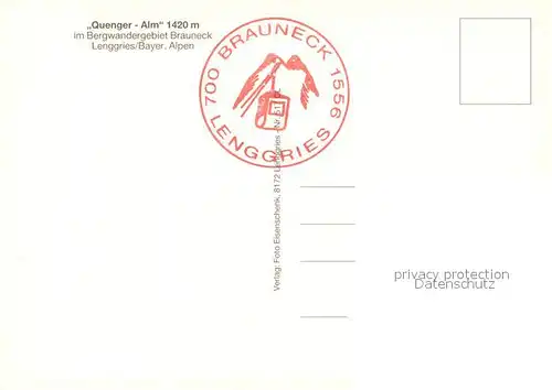 AK / Ansichtskarte Lenggries Quenger Alm Lenggries
