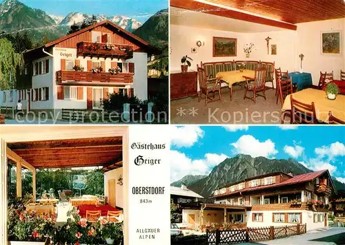AK / Ansichtskarte Oberstdorf Gaestehaus Geiger Oberstdorf