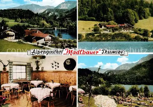 AK / Ansichtskarte Karlstein_Oberbayern Alpengasthof Madlbauer Thumsee Karlstein_Oberbayern