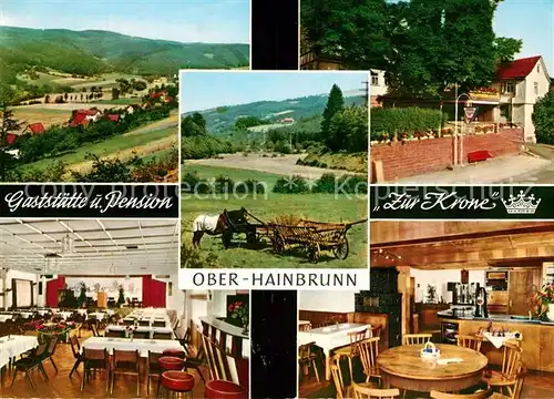 AK / Ansichtskarte Ober Hainbrunn Gaststaette Pension Zur Krone Ober Hainbrunn