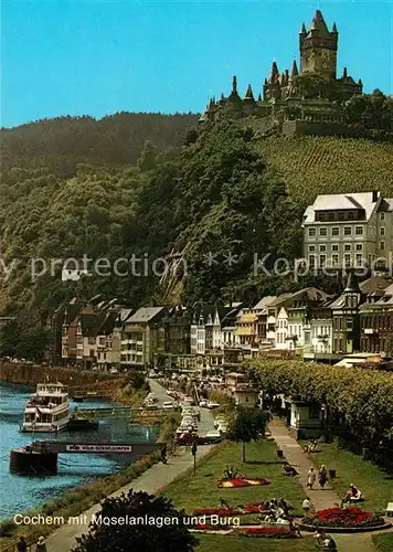 AK / Ansichtskarte Cochem_Mosel Moselanlagen Burg Cochem Mosel