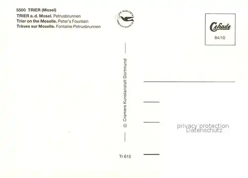 AK / Ansichtskarte Trier Petrusbrunnen Trier