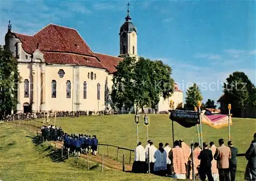 AK / Ansichtskarte Steingaden_Oberbayern Wallfahrtskirche Die Wies  Steingaden Oberbayern