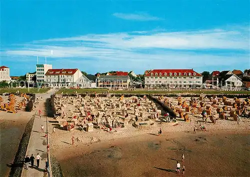 AK / Ansichtskarte Cuxhaven_Duhnen_Nordseebad Strand Hotels Cuxhaven_Duhnen