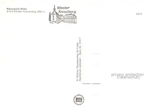 AK / Ansichtskarte Kreuzberg_Rhoen Kloster Kreuzberg Rhoen