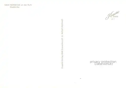 AK / Ansichtskarte Herdecke_Ruhr Stadtmitte Herdecke Ruhr