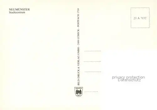 AK / Ansichtskarte Neumuenster_Schleswig Holstein Stadtzentrum Neumuenster
