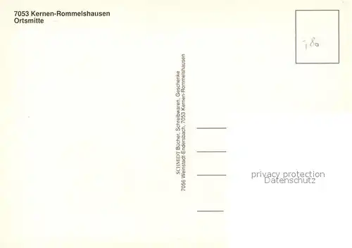 AK / Ansichtskarte Rommelshausen Ortsmitte Rommelshausen