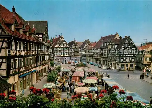 AK / Ansichtskarte Schorndorf_Wuerttemberg Rathaus Marktplatz Schorndorf Wuerttemberg