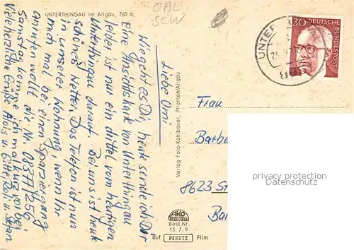 AK / Ansichtskarte Unterthingau  Unterthingau