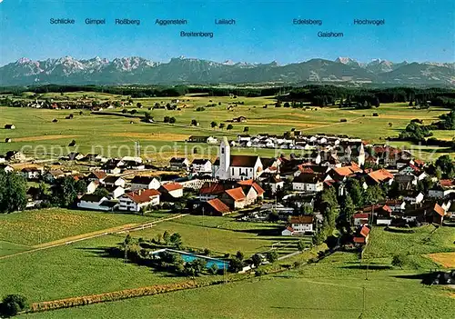 AK / Ansichtskarte Unterthingau Fliegeraufnahme Gaishorn Breitenberg Rossberg Unterthingau