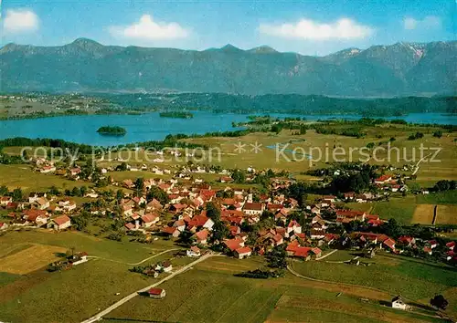AK / Ansichtskarte Uffing Fliegeraufnahme Herzogstand Heimgarten Estergebirge Uffing
