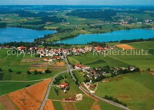 AK / Ansichtskarte Tettenhausen Waginger Tachinger See Fliegeraufnahme Tettenhausen