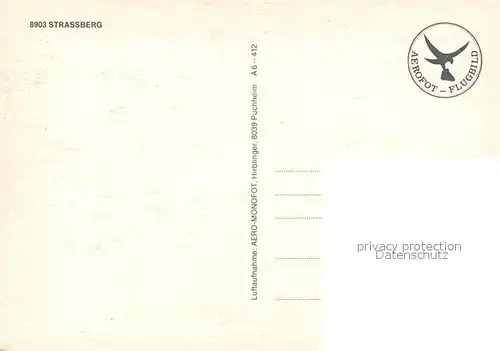 AK / Ansichtskarte Strassberg_Bobingen Fliegeraufnahme Strassberg Bobingen