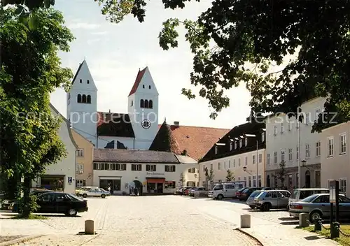 AK / Ansichtskarte Steingaden_Oberbayern Marktplatz Welfenmuenster Steingaden Oberbayern