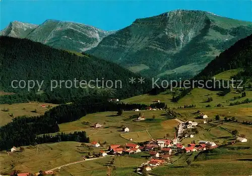 AK / Ansichtskarte Steibis Fliegeraufnahme Hochgrat Rindalphorn Steibis