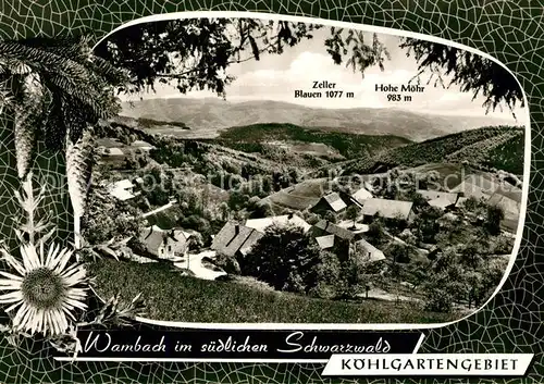 AK / Ansichtskarte Wambach_Kleines_Wiesental Zeller Blauen Hohe Moehr Wambach_Kleines_Wiesental